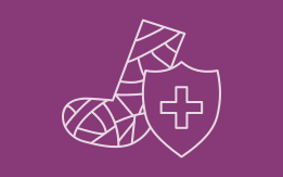 Symbol Verband mit Kreuz