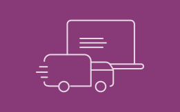 Symbol Laptop und LKW